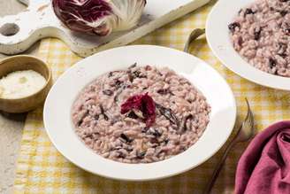 Risoto de arroz integral com radicchio