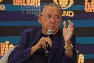 Galvão Bueno durante Coletiva de Imprensa do programa 'Galvão e Amigos'