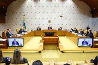 Ministros do STF em sessão