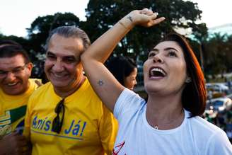 Ato pró-anistia convocado pelo ex-presidente Jair Bolsonaro (PL) realizado no centro de Brasília no último dia 7. Silas Malafaia e Michelle Bolsonaro pediram anistia aos condenados de 8 de Janeiro.