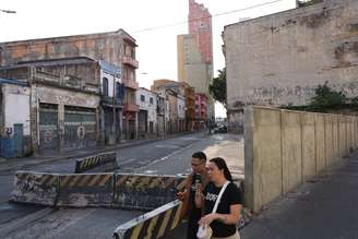 Rua dos Protestantes, próximo à Rua Vitória, na região central de São Paulo, estava sem usuários de drogas, nesta terça-feira, 13.
