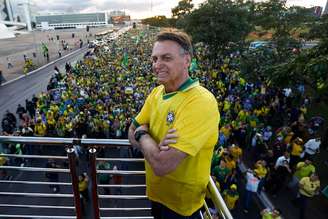 Jair Bolsonaro em ato realizado em Brasília no último dia 7