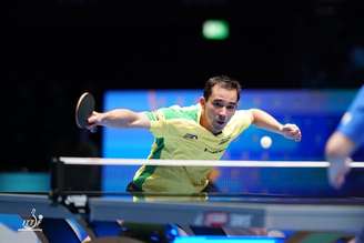 Hugo Calderano foi é campeão da Copa do Mundo do tênis de mesa, em abril. Hugo CALDERANO(BRA)_ITTF World Cup Macao 2025_Day 7_0036