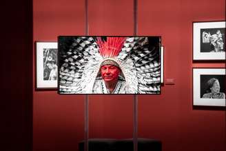 Inauguração da exposição fotográfica "Amazonia", de Sebastião Salgado, na Fabbrica del Vapore, em 11 de maio de 2023, em Milão, Itália