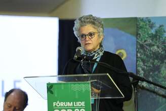 Izabella Teixeira durante Fórum Lide sobre COP30