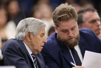 General Augusto Heleno e seu advogado, Matheus Milanez