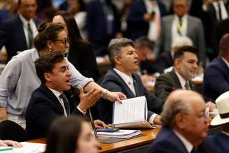 Nikolas (esq.) foi um dos protagonistas do embate com o ministro da Fazenda na audiência desta quarta-feira, 11