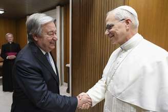 Leão XIV recebeu Guterres na manhã desta quarta no Vaticano