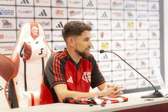 Jorginho em coletiva na sua apresentação ao Flamengo -