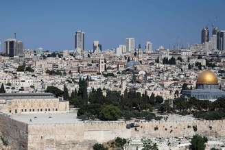 Vista aérea da Cidade Velha de Jerusalém