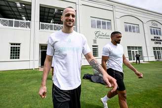 Bremer durante um treino da Juventus 