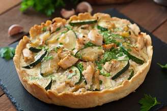 Quiche de frango com abobrinha