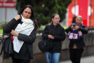 Cena de frio na região da Avenida Paulista.