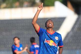 Gabriel Lopes, jogador do time sub-20 do Red Bull Bragantino. 