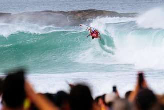 Ítalo Ferreira competiu em bateria na Vivo Rio Pro neste domingo, 21