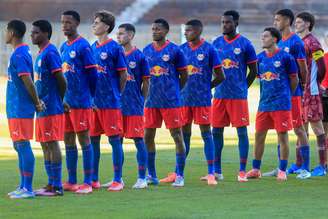 Jogadores do time sub-20 do Red Bull Bragantino. 
