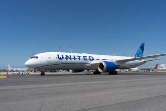 Boeing da United Airlines em foto de arquivo