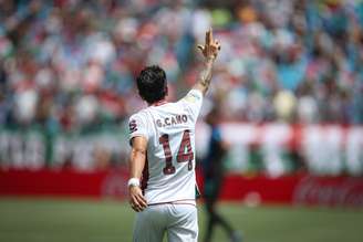 Germán Cano, do Fluminense, celebra gol contra a Inter de Milão no Mundial