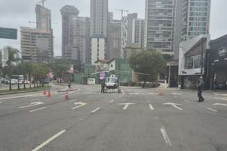 Resgate e helicóptero Águia da PM foram acionados para socorrer o trabalhador