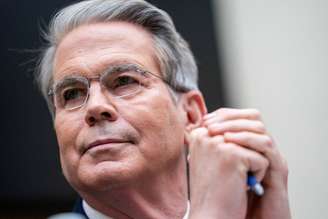 Secretário do Tesouro dos EUA, Scott Bessent, durante audiência no Congresso, em Washington
07/05/2025
REUTERS/Nathan Howard