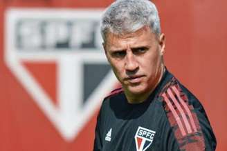 Hernán Crespo durante treino no São Paulo