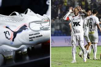 Chuteira com o nome dos filhos de Neymar | Neymar em campo, usando a chuteira