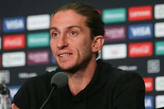 Filipe Luís em coletiva no Mundial de Clubes