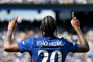 João Pedro comemora seu gol pelo Chelsea na final da Copa do Mundo de Clubes contra o PSG