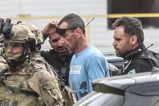 PRESIDIO 21 01 2020 BRASILIA DF NACIONAL O lider do PCC , Marcos Herbas Camacho, o Marcola, deixa o Hospital de Base do Distrito Federal apos exames FOTO GABRIELA BILO / ESTADAO