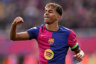 Lamine Yamal em ação pelo Barcelona