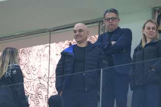 Ministro do STF, Alexandre de Moraes assiste a clássico entre Corinthians e Palmeiras pela Copa do Brasil