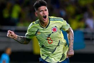 Jorge Carrascal em ação pela Colômbia