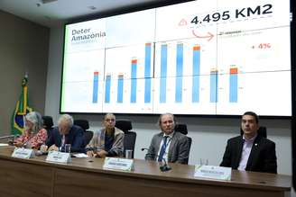 Ministra do Meio Ambiente, Marina Silva, participa de divulgação dos dados de desmatamento nos biomas Amazônia, Cerrado e Pantanal