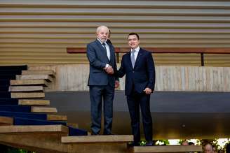 Presidente da República, Luiz Inácio Lula da Silva, durante almoço oferecido ao Presidente da República do Equador, Daniel Noboa. Palácio Itamaraty – Brasília (DF)