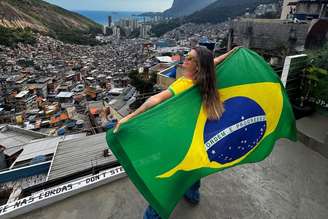 A cantora Kelly Key, de 42 anos, conheceu a Rocinha, na Zona Sul do Rio de Janeiro, pela primeira vez neste fim de semana