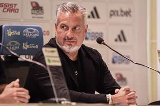 Diretor de futebol do Flamengo, José Boto em coletiva de imprensa –