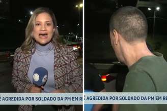 Angélica, repórter da Record | Policial Militar detido por agressão