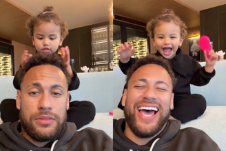 Neymar 'derrete' web com momentos fofos ao lado de Mavie: 'Que figurinha'