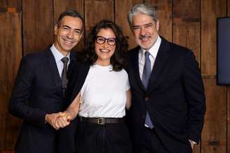 Cesar Tralli, Renata Vasconcellos e William Bonner