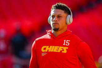 Patrick Mahomes, quarterback do Kansas City Chiefs, na pré-temporada da NFL