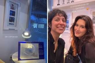 Bia Bonemer posta foto nos Estúdios Globo | Natasha Dantas e Bia Bonemer