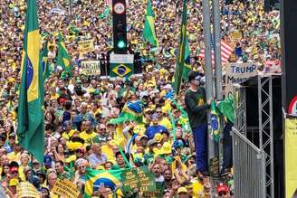 Manifestantes bolsonaristas ocuparam a Avenida Paulista, em São Paulo, neste domingo, 7, Dia da Independência