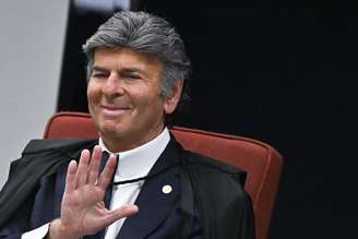 Luiz Fux durante audiência em processo da trama golpista