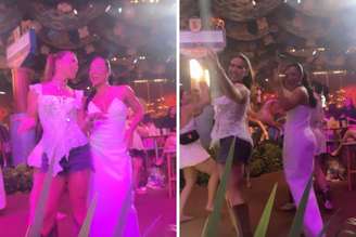 Virginia Fonseca dançando com amiga