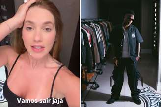 Virginia Fonseca grava em um closet | Vini Jr. posa para foto em closet