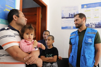 Davide Torzilli (à direita), representante do Acnur no Brasil