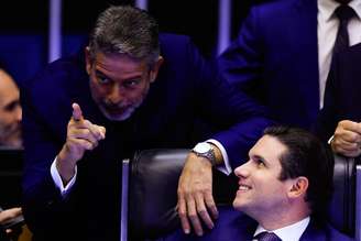 O relator do projeto, Arthur Lira (PP-AL), e o presidente da Câmara, Hugo Motta (PB-Republicanos)