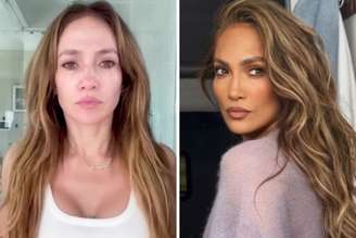 Jennifer Lopez de cara limpa vs Jennifer Lopez maquiada