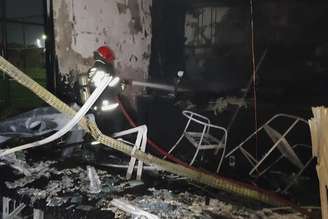 Incêndio aconteceu em espaço de festas do condomínio