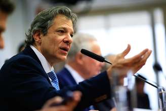 O ministro da Fazenda, Fernando Haddad, durante audiência pública da Comissão Mista que analisa a MP 1303, no Senado Federal, em Brasília